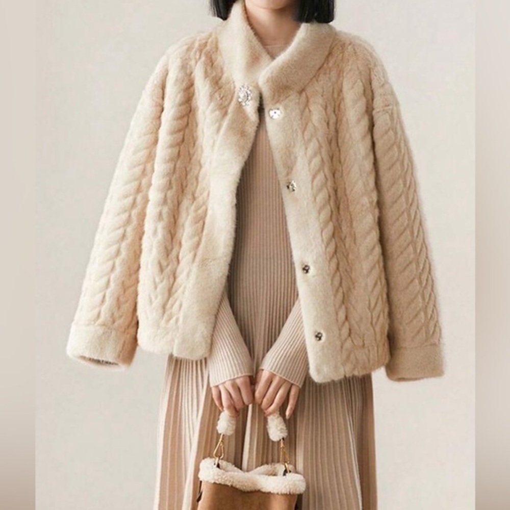 Elegant Cream  Cashmere Coat